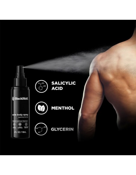 Black Wolf - Acne Body Spray - 118ml @ BarberKing.ca