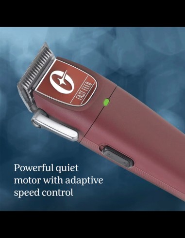 Oster Clipper - Cordless Fast Feed Burgundy @ BarberKing.ca