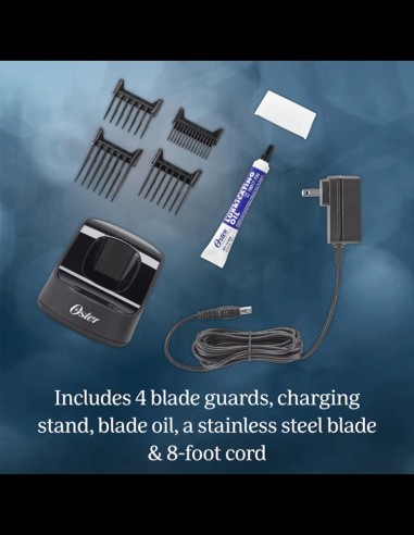 Oster Clipper - Cordless Fast Feed Burgundy @ BarberKing.ca