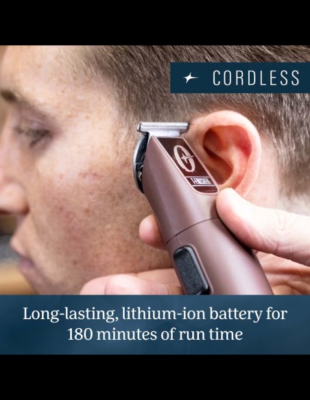 Oster Trimmer - Cordless T-Finisher T-Blade Burgundy @ BarberKing.ca