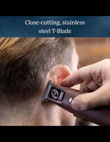 Oster Trimmer - Cordless T-Finisher T-Blade Burgundy @ BarberKing.ca