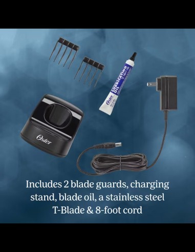 Oster Trimmer - Cordless T-Finisher T-Blade Burgundy @ BarberKing.ca