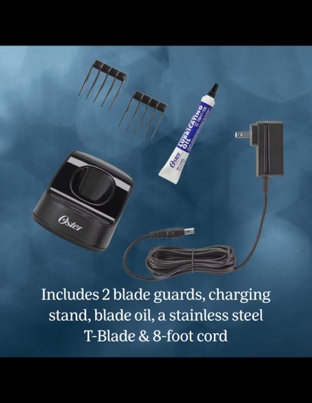 Oster Trimmer - Cordless T-Finisher T-Blade Burgundy @ BarberKing.ca