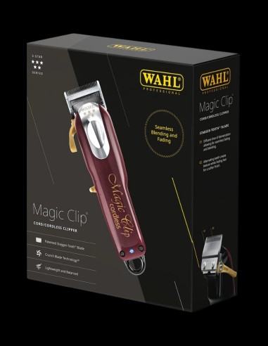 Wahl Clipper - 5 Star Cordless Magic Clip Red @ BarberKing.ca
