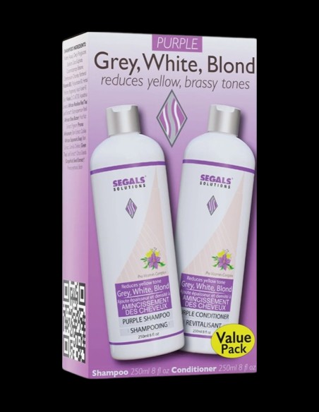 Segals - Silver Shine Grey White Blond - 250ml Duo @ BarberKing.ca
