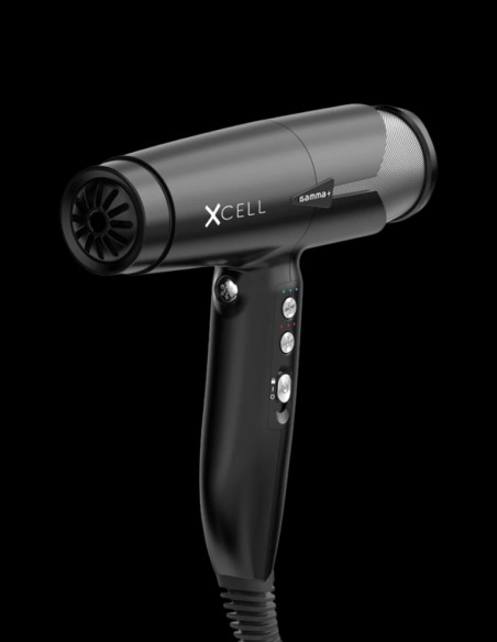 Gamma+ - Xcell Hair Dryer Black @ BarberKing.ca