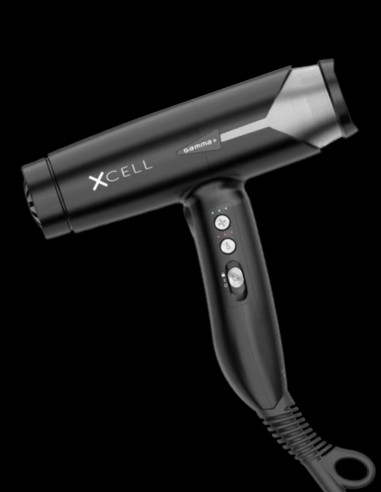 Gamma+ - Xcell Hair Dryer Black @ BarberKing.ca