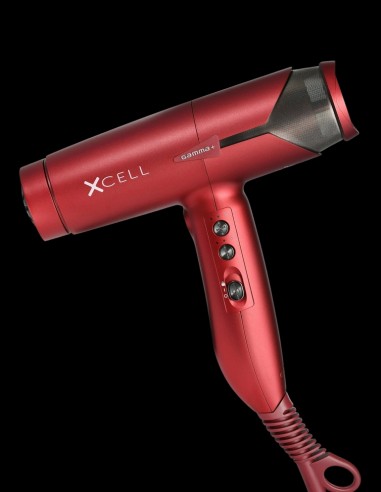 Gamma+ - Xcell Hair Dryer Red @ BarberKing.ca