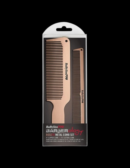 BabylissPRO Comb - RoseFX Metal Comb Duo @ BarberKing.ca