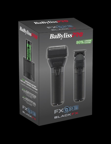 BaBylissPRO - FXONE BLACKFX Trimmer & Double-Foil Shaver Set @ BarberKing.ca