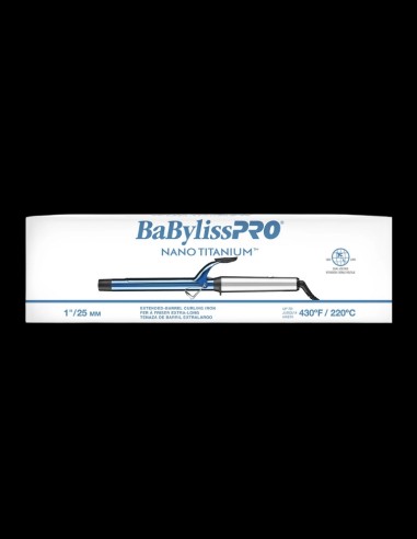 BaBylissPRO - Nano Titanium Extended Barrel Curling Iron 1In @ BarberKing.ca