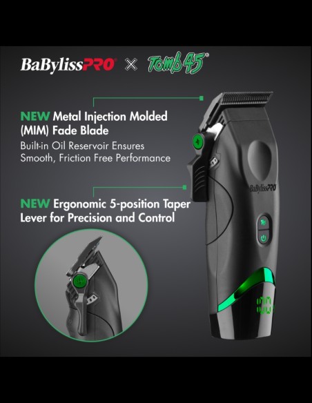 BaBylissPRO - Tomb45® Wireless-Charging Clipper @ BarberKing.ca