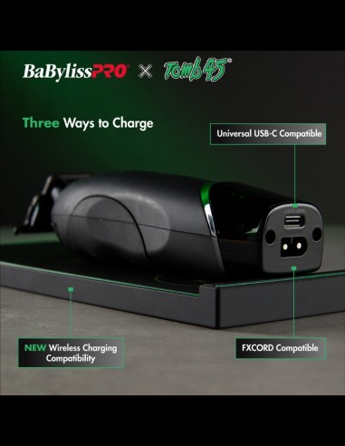 BaBylissPRO - Tomb45® Wireless-Charging Trimmer @ BarberKing.ca