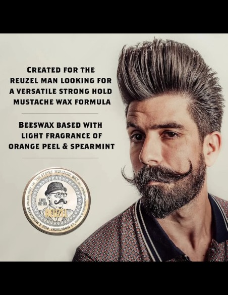 Reuzel - The Stache Mustache Wax - 28g @ BarberKing.ca