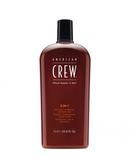 American Crew - 3-IN-1 Shampoo - 1000ml @ BarberKing.ca