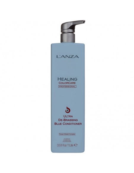 LANZA Healing ColorCare - Ultra De-Brassing Blue Conditioner - 1000ml @ BarberKing.ca