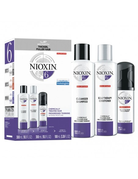 Nioxin System 6 Kit - Bleached/Chemically Treated Hair with Preogressive Thinning @ BarberKing.ca