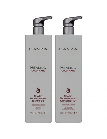 LANZA Healing Colorcare - Silver Brightening Duo - 1000ml @ BarberKing.ca